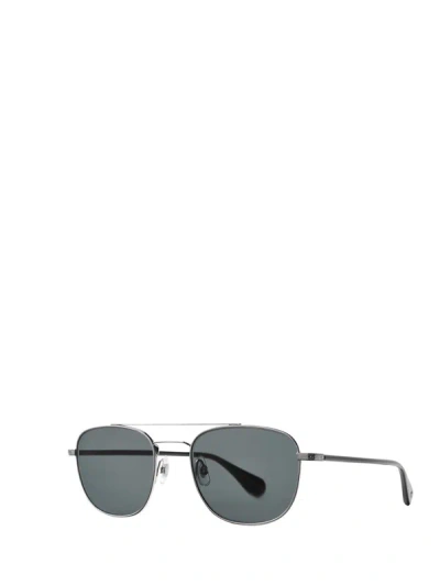 Shop Garrett Leight Sunglasses In Silver-black
