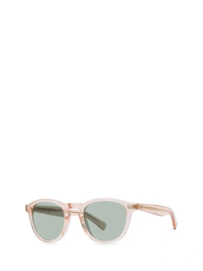 Shop Garrett Leight Sunglasses In Pink Crystal/veridian