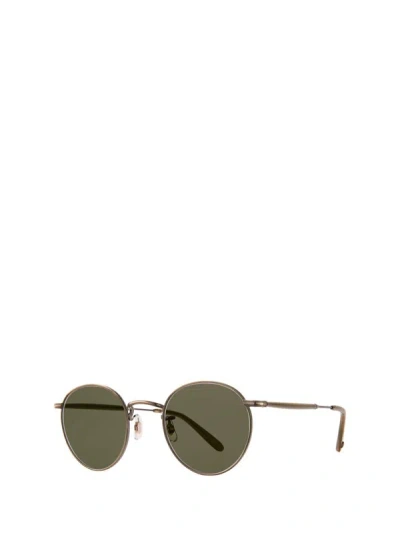 Shop Garrett Leight Sunglasses In Brushed Gold-olive