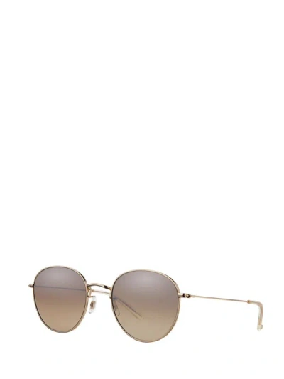 Shop Garrett Leight Sunglasses In Gold-pure Glass/semi-flat Brown Layered Mirror