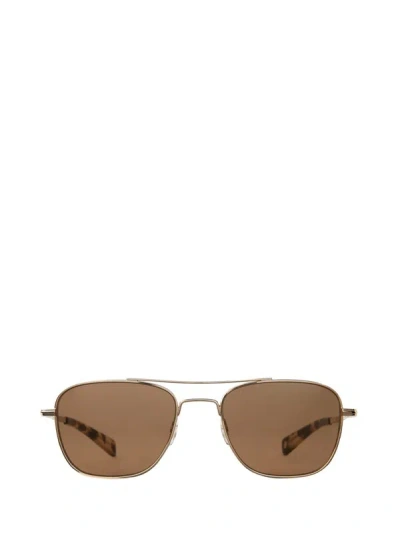 Shop Garrett Leight Sunglasses In Gold-yellow Tortoise/brown Suv