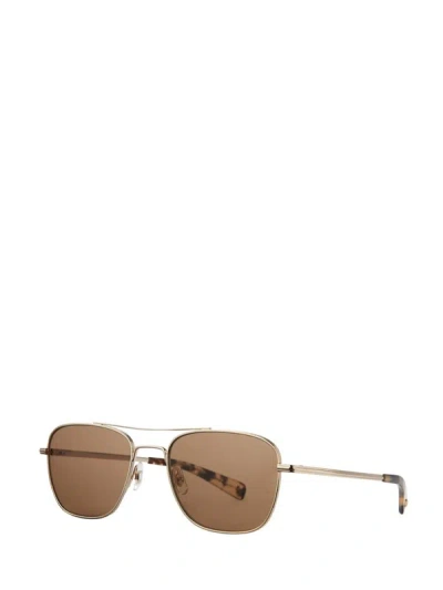Shop Garrett Leight Sunglasses In Gold-yellow Tortoise/brown Suv