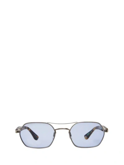 Shop Garrett Leight Sunglasses In Brushed Silver - Bio Spotted Tortoise