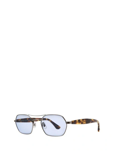 Shop Garrett Leight Sunglasses In Brushed Silver - Bio Spotted Tortoise
