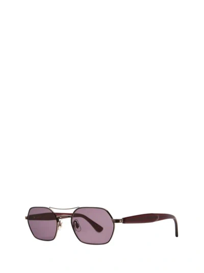Shop Garrett Leight Sunglasses In Copper - Gunmetal - Bio Burgundy