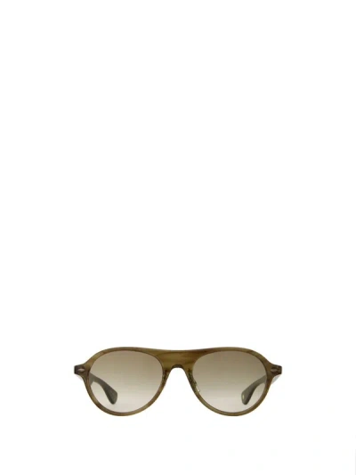 Shop Garrett Leight Sunglasses In Olive Tortoise