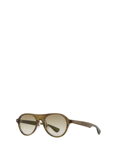 Shop Garrett Leight Sunglasses In Olive Tortoise