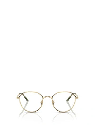 Shop Giorgio Armani Eyeglasses In Pale Gold