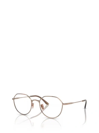 Shop Giorgio Armani Eyeglasses In Rose Gold