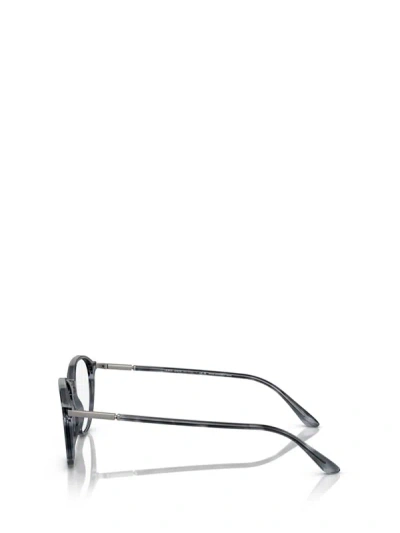 Shop Giorgio Armani Eyeglasses In Striped Blue