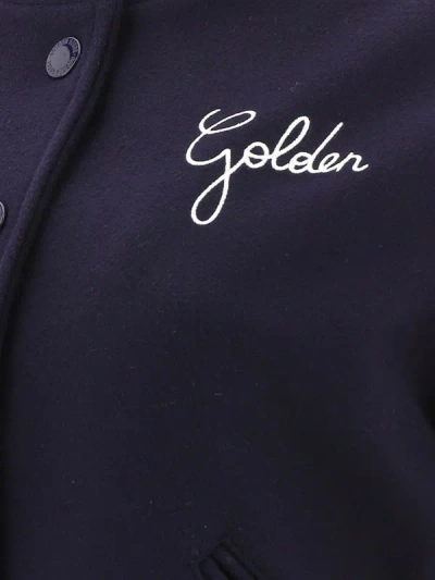 Shop Golden Goose "dirce" Bomber Jacket In Blue