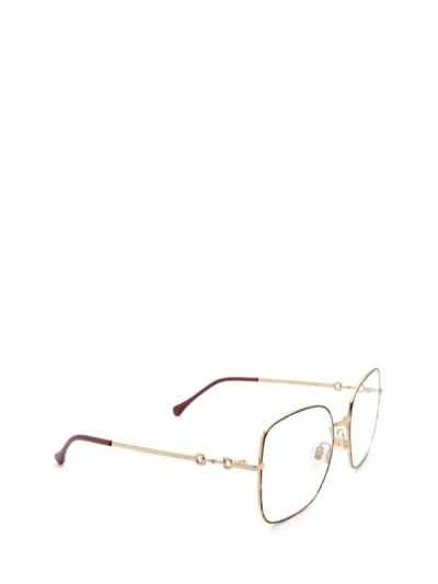 Shop Gucci Eyewear Eyeglasses In Havana & Gold