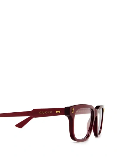 Shop Gucci Eyewear Eyeglasses In Burgundy