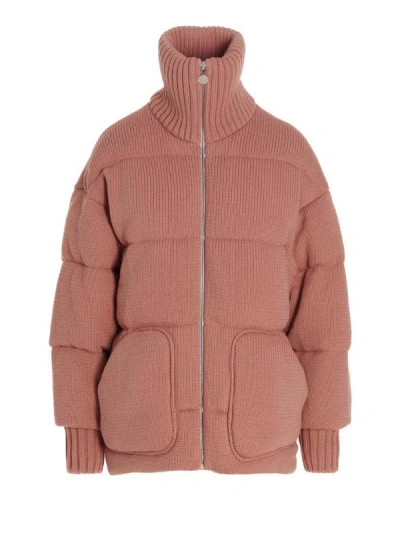 Shop Ienki Ienki Knitted Puffer Jacket In Pink