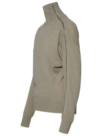Shop Isabel Marant Beige Wool Blend 'gaelo' Sweater
