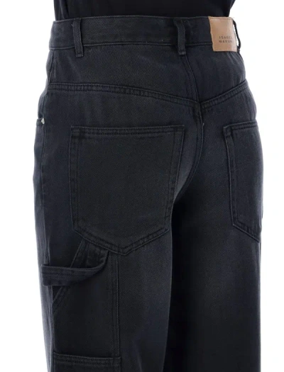 Shop Isabel Marant Étoile Bymara Cargo Jeans In Faded Black