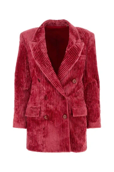 Shop Isabel Marant Jackets And Vests In Raspberry