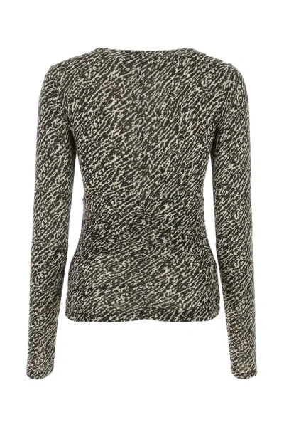Isabel Marant Laura Abstract Printed Top In Black