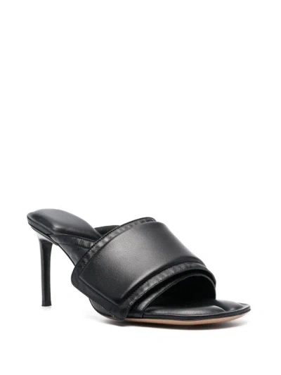 Jacquemus Les Mules Aqua Scuba Slide Stilettos In Black