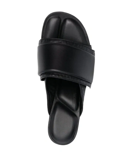 Jacquemus Les Mules Aqua Scuba Slide Stilettos In Black