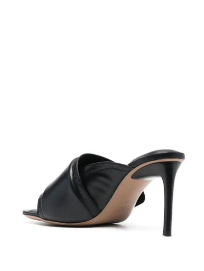 Jacquemus Les Mules Aqua Scuba Slide Stilettos In Black