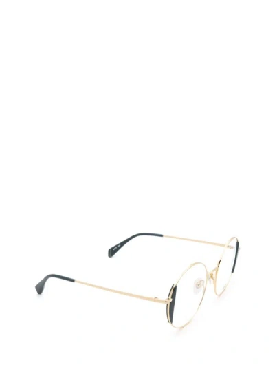 Shop Kaleos Eyeglasses In Gold & Green