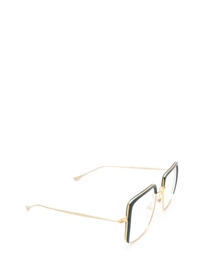 Shop Kaleos Eyeglasses In Gold & Dark Green
