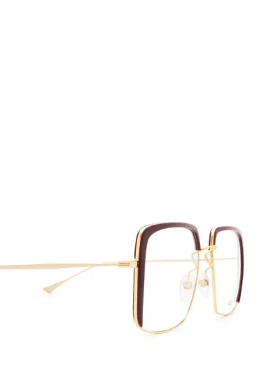 Shop Kaleos Eyeglasses In Bordeaux & Gold