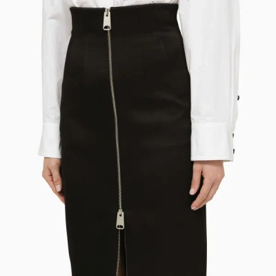 Shop Khaite Ruddy Skirt With Zip In Black