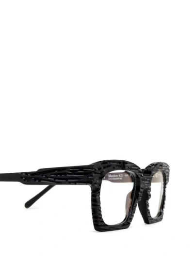 Shop Kuboraum Eyeglasses In Black Matt & Handcraft Finishing