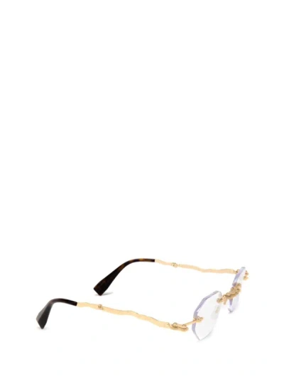 Shop Kuboraum Eyeglasses In Gold