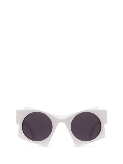 Shop Kuboraum Sunglasses In Chalk White