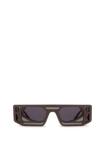 Shop Kuboraum Sunglasses In Dark Taupe