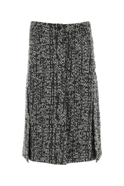 Shop Lanvin Skirts In Blackwhite