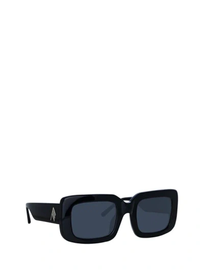 Shop Linda Farrow Sunglasses In Black / Silver