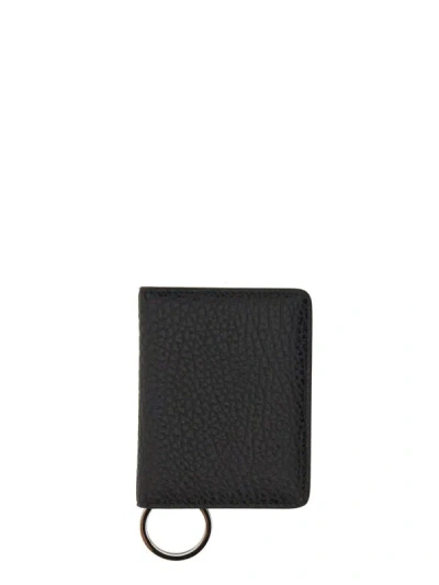 Shop Maison Margiela Bifold Wallet With Key Ring Unisex In Black