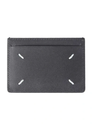 Shop Maison Margiela Card Holder With Four Seams Unisex In Black