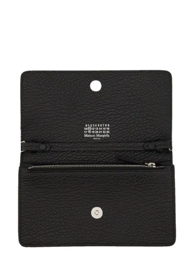 Shop Maison Margiela Large Wallet With Chain Unisex In Black