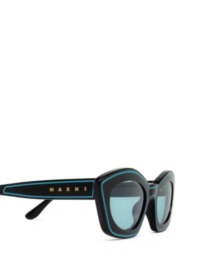 Shop Marni Sunglasses In Teal Teal