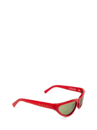 Shop Marni Sunglasses In Solid Red