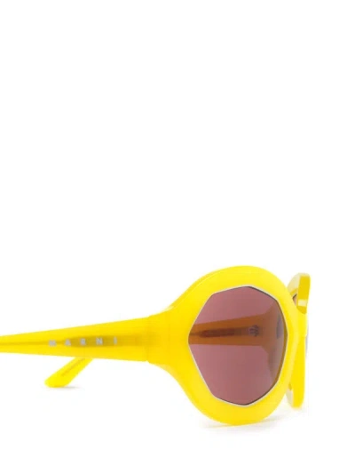 Shop Marni Sunglasses In Yellow