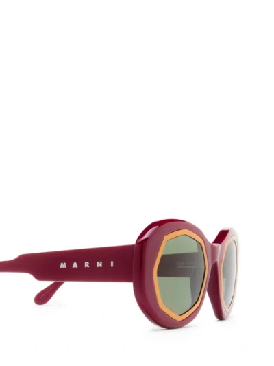 Shop Marni Sunglasses In Bordeaux