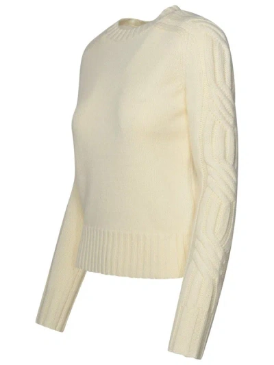 Shop Max Mara Ivory Cashmere Sweater In Avorio