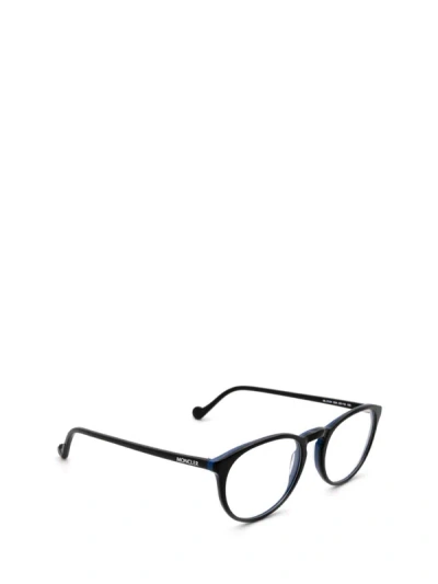 Shop Moncler Eyeglasses In Shiny Black