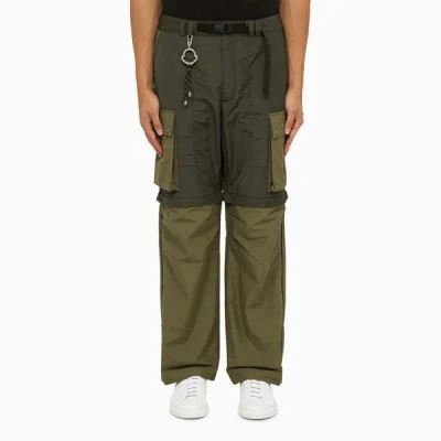 Shop Moncler Genius Moncler X Pharrell Williams Convertible Cargo Trousers In Green