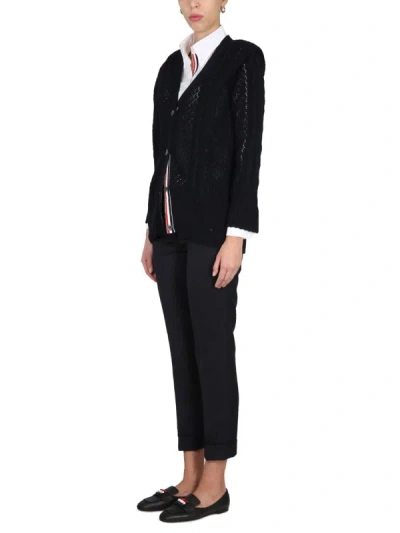 Thom Browne Shirt With Back Loop Detail And Chest Pocket In White