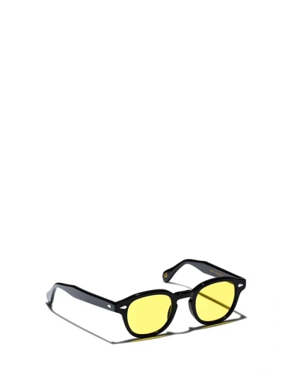 Shop Moscot Sunglasses In Black (mellow Yellow)