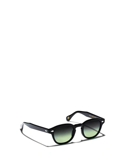 Shop Moscot Sunglasses In Black (forest Wood)