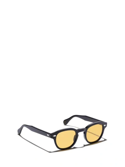 Shop Moscot Sunglasses In Black (amber)
