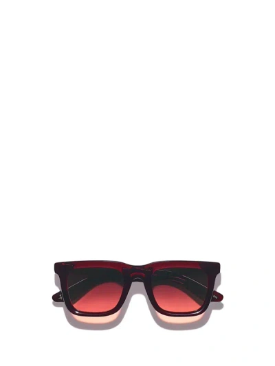 Shop Moscot Sunglasses In Burgundy (cabernet)